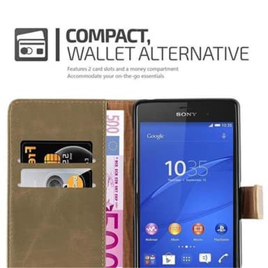 Cover Sony Xperia Z3 Etui Case (Brun)