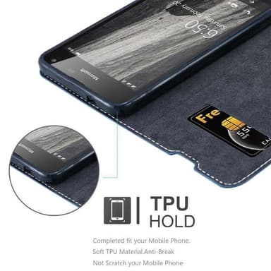 Nokia Lumia 650 Etui Case Cover (Blå)