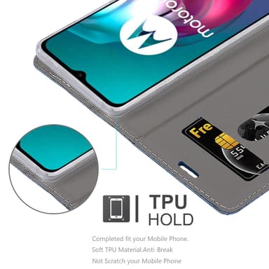 Motorola MOTO G10 / G30 Pungetui Cover Case (Blå)