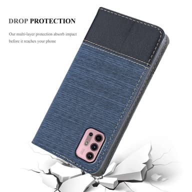 Motorola MOTO G10 / G30 Pungetui Cover Case (Blå)