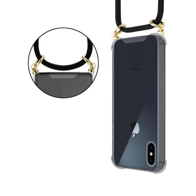 iPhone X / XS Etui Cover Kæde (Sort)