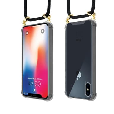iPhone X / XS Etui Cover Kæde (Sort)