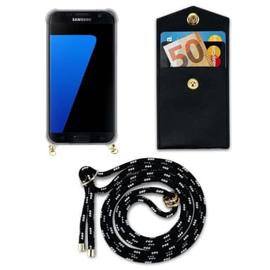 Samsung Galaxy S7 EDGE Etui Cover Kæde (Sort)