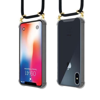 iPhone X / XS Etui Cover Kæde (Sort)
