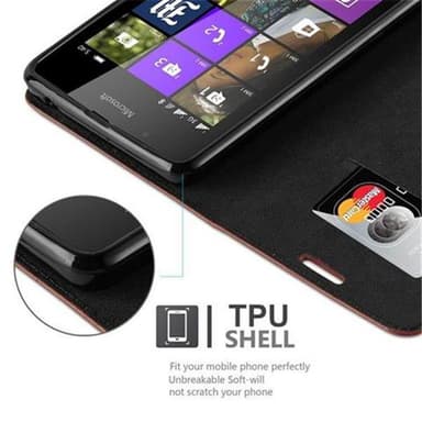 Nokia Lumia 540 Cover Etui Case (Brun)