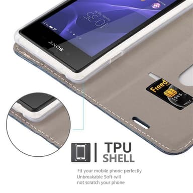 Sony Xperia E3 Pungetui Cover Case (Blå)