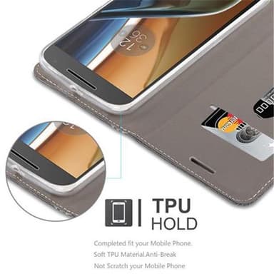 Motorola MOTO G4 / G4 PLUS Pungetui Cover Case (Grå)