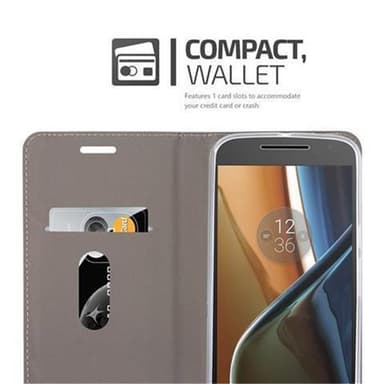Motorola MOTO G4 / G4 PLUS Pungetui Cover Case (Grå)