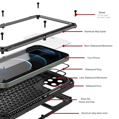 iPhone 12 PRO Etui Outdoor Cover (Sort)