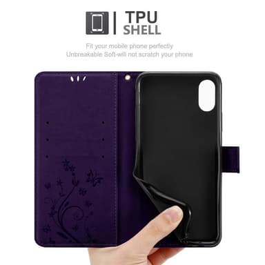 iPhone X / XS Pungetui Cover Case (Lilla)