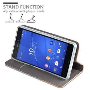Sony Xperia Z3 COMPACT Pungetui Cover Case (Grå)