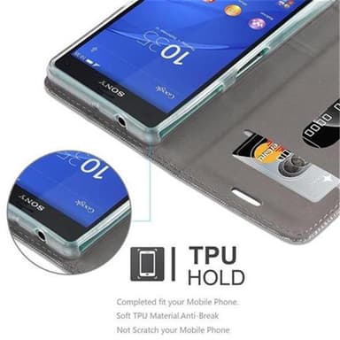 Sony Xperia Z3 COMPACT Pungetui Cover Case (Grå)