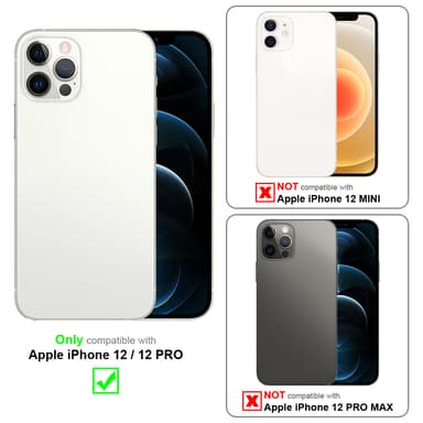 iPhone 12 / 12 PRO Etui Cover Blomster (Hvid)