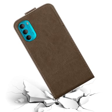 Motorola MOTO G71 5G Pungetui Flip Cover (Brun)