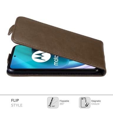 Motorola MOTO G71 5G Pungetui Flip Cover (Brun)