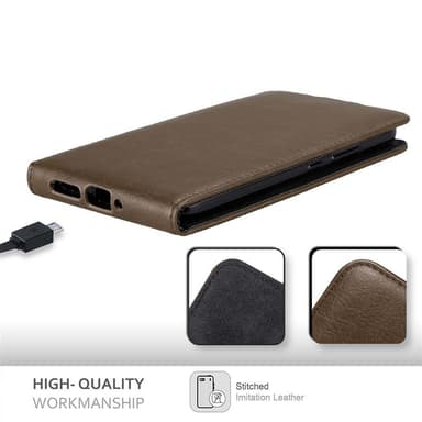 Motorola MOTO G5S Pungetui Flip Cover (Brun)