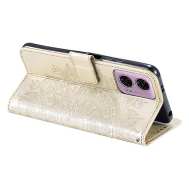 SKALO Motorola Moto G85 5G Mandala Flip Cover - Guld