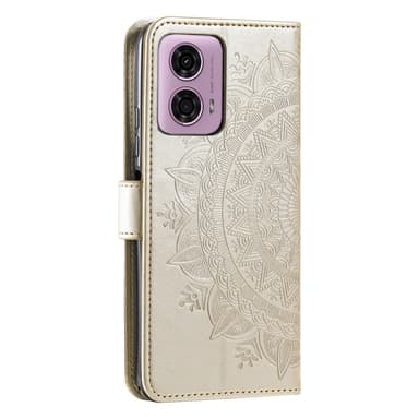 SKALO Motorola Moto G85 5G Mandala Flip Cover - Guld