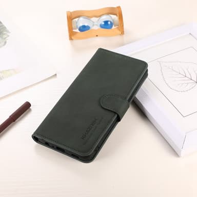 SKALO Motorola Moto G85 5G KHAZNEH Pungetui i PU-læder - Grøn