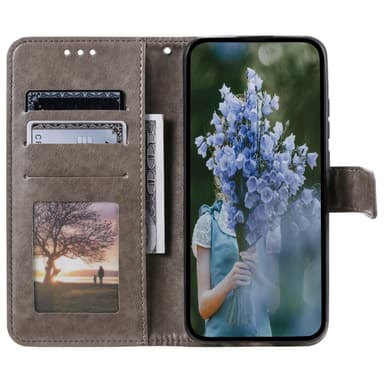 SKALO Motorola Moto G85 5G Mandala Flip Cover - Grå