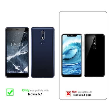 Cover Nokia 5.1 Etui Case (Rød)