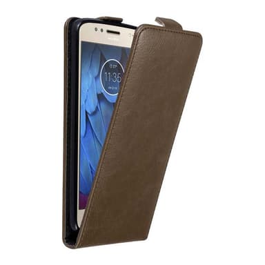 Motorola MOTO G5S Pungetui Flip Cover (Brun)