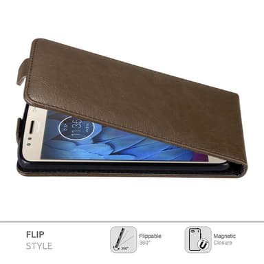 Motorola MOTO G5S Pungetui Flip Cover (Brun)