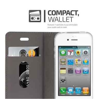 iPhone 4 / 4S Pungetui Cover Case (Grå)