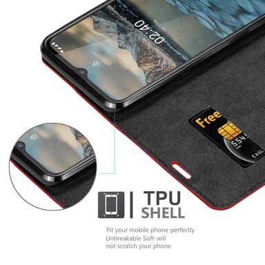 Nokia 2.4 Cover Etui Case (Rød)