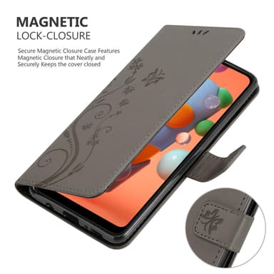 Samsung Galaxy A11 / M11 Pungetui Cover Case (Grå)