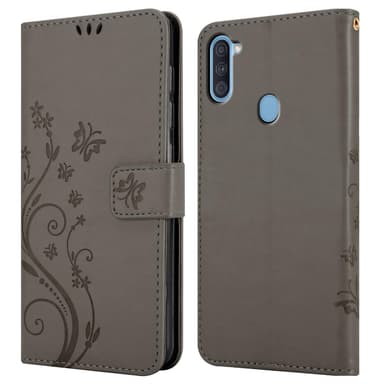 Samsung Galaxy A11 / M11 Pungetui Cover Case (Grå)