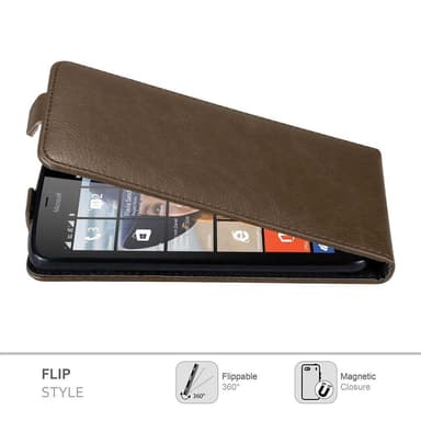 Nokia Lumia 640 Pungetui Flip Cover (Brun)