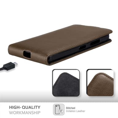Nokia Lumia 640 Pungetui Flip Cover (Brun)