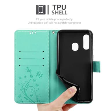 Samsung Galaxy A40 Pungetui Cover Case (Turkis)