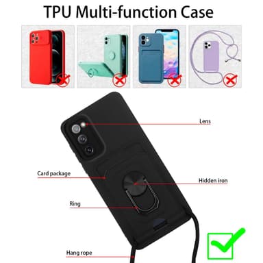 Samsung Galaxy S20 FE Etui Kæde Cover(Sort)