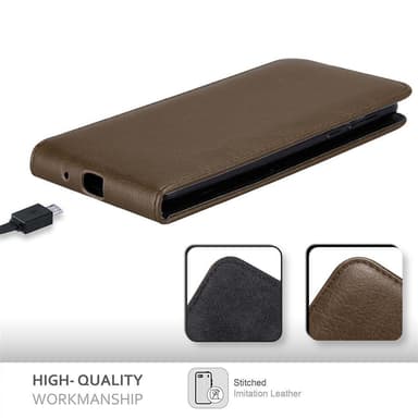 Motorola MOTO E5 / G6 PLAY Pungetui Flip Cover (Brun)