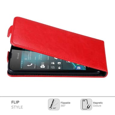 Nokia Lumia 550 Pungetui Flip Cover (Rød)