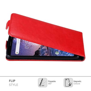 Nokia 7 PLUS Pungetui Flip Cover (Rød)