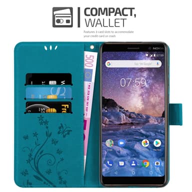 Nokia 7 PLUS Pungetui Cover Case (Blå)
