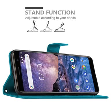 Nokia 7 PLUS Pungetui Cover Case (Blå)
