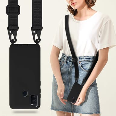 Samsung Galaxy M21 / M30s Etui Cover Kæde (Sort)