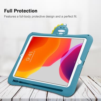 iPad 7 / 8 (10.2 tomme) Pungetui Cover Børn (Blå)