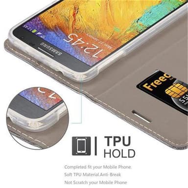 Samsung Galaxy NOTE 3 NEO Pungetui Cover Case (Grå)