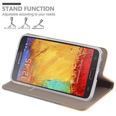 Samsung Galaxy NOTE 3 NEO Pungetui Cover Case (Grå)