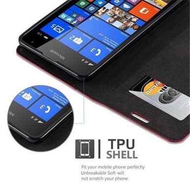 Nokia Lumia 535 Cover Etui Case (Rød)