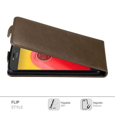 Motorola MOTO C Pungetui Flip Cover (Brun)
