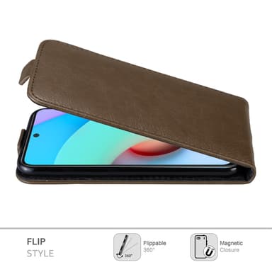 Xiaomi RedMi 10 Pungetui Flip Cover (Brun)