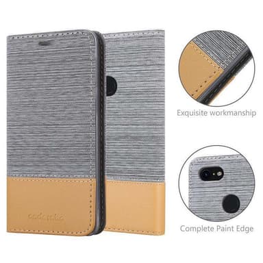 Google PIXEL 3 Pungetui Cover Case (Grå)
