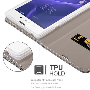 Sony Xperia T3 Pungetui Cover Case (Grå)