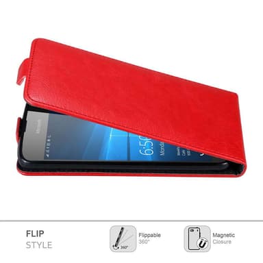 Nokia Lumia 650 Pungetui Flip Cover (Rød)